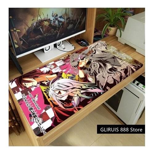 Anime NO GAME NO LIFE Sora Shiro Mouse Pad Thicken Laptop Gaming Mice Mat Desk Keyboard Pad Anti-Slip Playmat Christmas Gifts