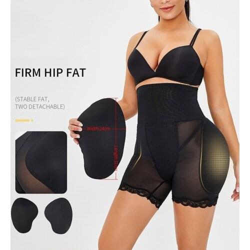 Summer Womens Body Shaping Underwear Hot Style High Waist Style Plump Hip Sponge Cushion Hip Pants