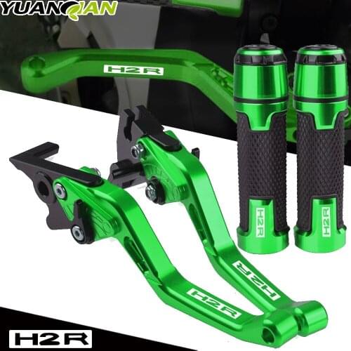 Motorcycle CNC Aluminium Brake clutch levers For KAWASAKI H2R H2 R 2015-2016 7/8" 22MM Handlebar Handle Grips End Accessories