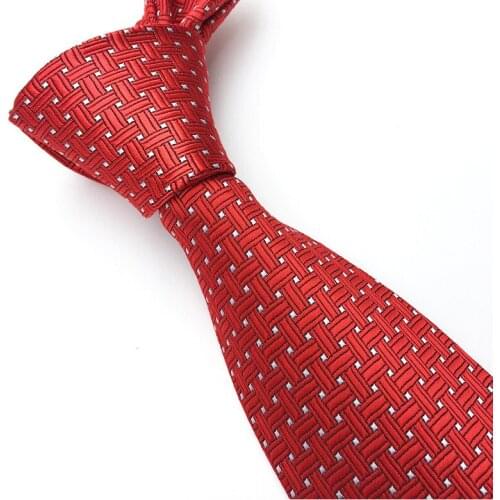 HOOYI Grid Neck Ties for Men Party Tie check Business Dress Necktie Wedding Gift Cravat Fashion accessories