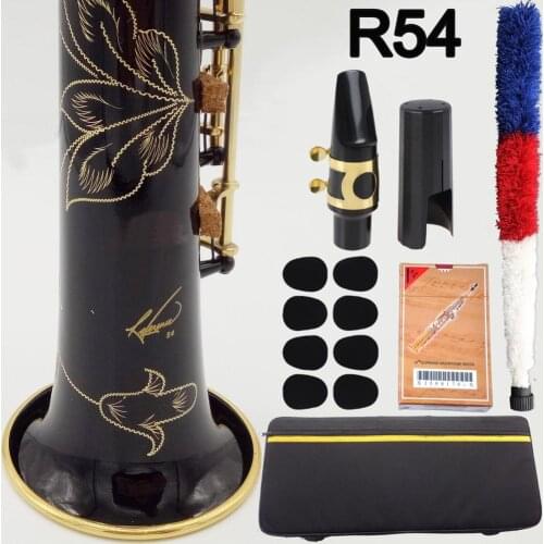 Music Fancier Club Soprano Saxophone Reference 54 Black Lacquer B-flat Soprano Sax R54 With Case Mouthpiece Reeds Neck