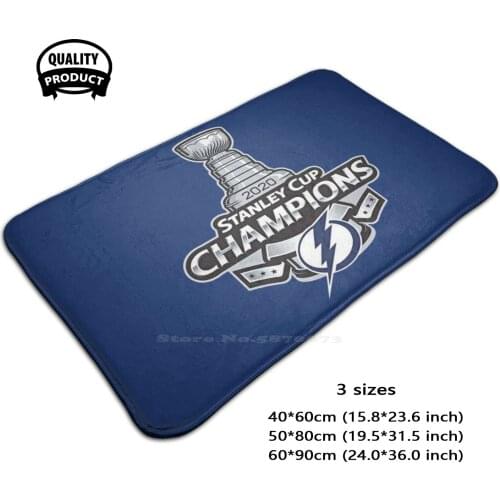 Lightning Champs 3D Soft Non-Slip Mat Rug Carpet Foot Pad Lightning Tampa Cup Bay Stanley Hockey