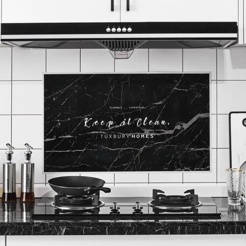 MDZF 75*45cm Kitchen Temperature Anti-Fume Sticker Aluminum Foil Easy To Clean Waterproof Sticker For Kitchen Stove Home Cooking