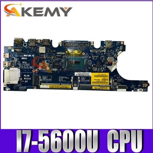 Original laptop Mainboard For DELL Latitude E5250 I7-5600U CN-01NVYD 01NVYD LA-A891P SR23V DDR3 MOTHERBOARD