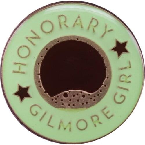 Honorary gilmore girl enamel pin coffee lover brooch Lorelai Rory Gilmore girls fan club badge birthday present