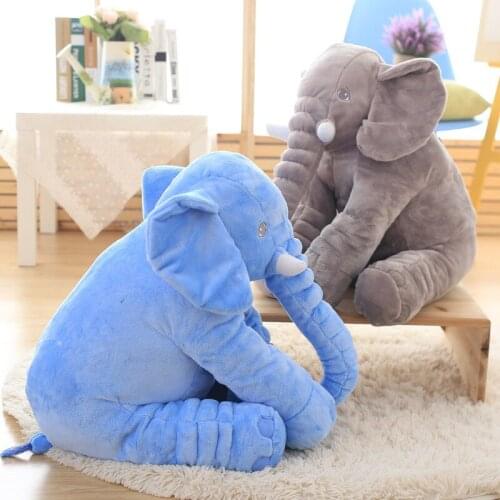 40/60cm Kids Sleeping Back Cushion Cute Stuffed Elephant Baby Accompany Height Large Plush Elephant Doll Toys Christmas Gifts