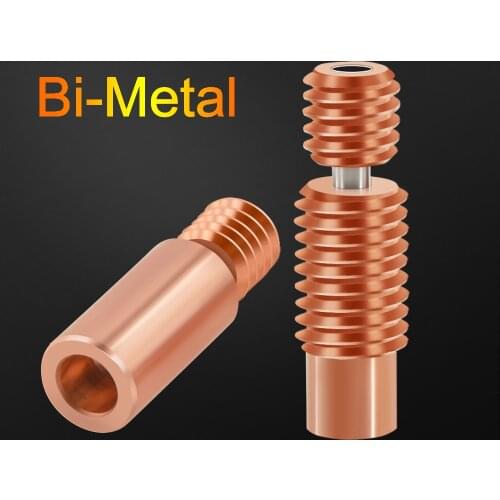 All-Metal NF V6-Crazy Heat Break Copper & Stainless Steel 3D Printer Nozzle Throat For 1.75mm E3D V6 HOTEND Heater Block