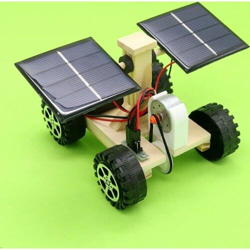 Manual DIY edcautional toys Moon Exploration Vehicle electric Solar Car robot science experiment toy