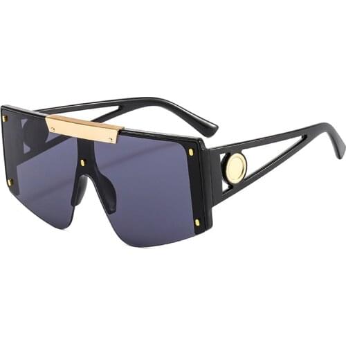 Fashion Retro Oversized Half Frame Sunglasses for Women Men Brand Design Classic Male Female Summer Driving Fishing Sun Glasses