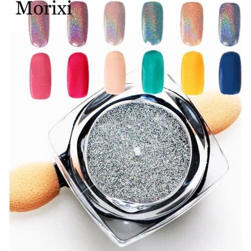 Magic mirror chrome dip powder Dust Pigment Manicure DIY Acrylic Silver Nail art glitter powder for nail art decoration BZ049