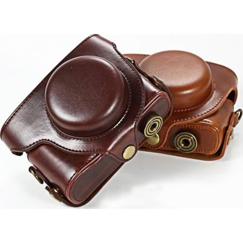 High Quality Leather Camera Bag Case Cover for Panasonic LUMIX LX100 DMC-LX100 Camera