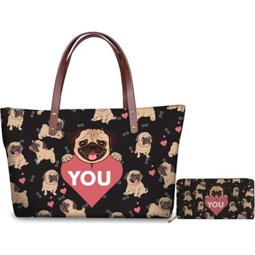 Women Zipper Handbags Kawaii Chihuahua Tote Messenger Bags Ladies Leisure 2pcs/set Shoulder Bags Free Drop Ship Wholesale 2020