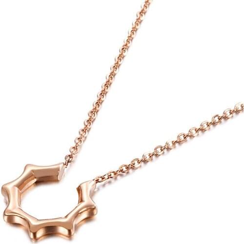 Popular simple creative personality titanium steel jewelry temperament clavicle chain female stainless steel necklace
