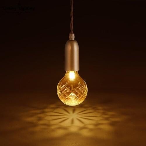 Loft Retro Golden lighting modern minimalist E27 LED crystal glass chandelier coffee shop clothing store decoration lamp Lights