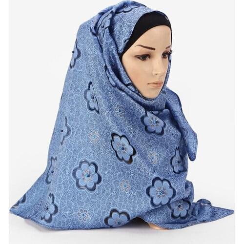 2020 Malaysia Muslim Hijab Scarf Solid Cotton Flower Shawl Women Headscarf Ready To Wear Hijab Musulman Femme Foulard
