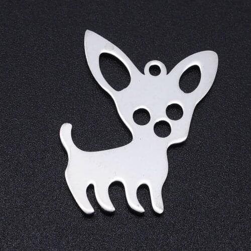 5pcs/lot 100% Stainless Steel Cokey Dog Charm Pendants Wholesale Accept OEM Order Jewelry Making Charms Bracelets Pendants