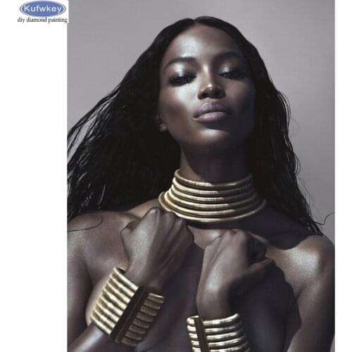 African woman diamond painting cross stitch mosaic diamond embroidery diy full square rhinestone painting home decoration