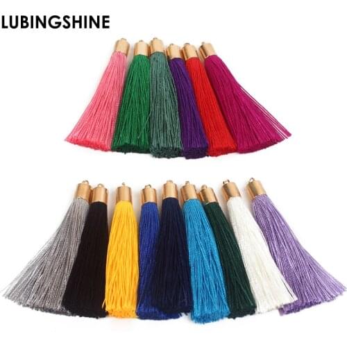 10pcs/lot Mixed Cotton Silk Tassel for Earrings Charm Pendant Satin Tassel DIY Jewelry Making Findings Material Decoration