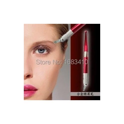 Free shipping hand Permanent Manual Tattoo Eyebrow Makeup Pen with Blade