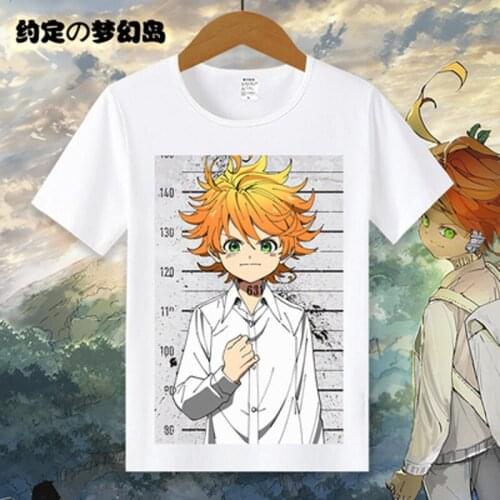 The Promised Neverland Cosplay T-Shirt Anime Emma Norman Ray Fashion Women Men Short-Sleeved Tees