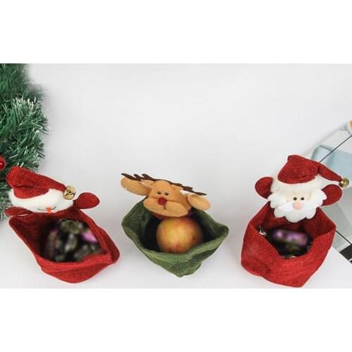 Storage Basket Christmas Fabric Storage Basket Christmas Decorations Creative Christmas Candy Gift Storage Storage Supplies