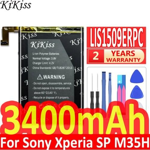 KiKiss Li-ion Polymer Rechargeable Phone Battery 3400mAh For Sony Xperia SP M35H M35C M35T C5302 C5303 LIS1509ERPC