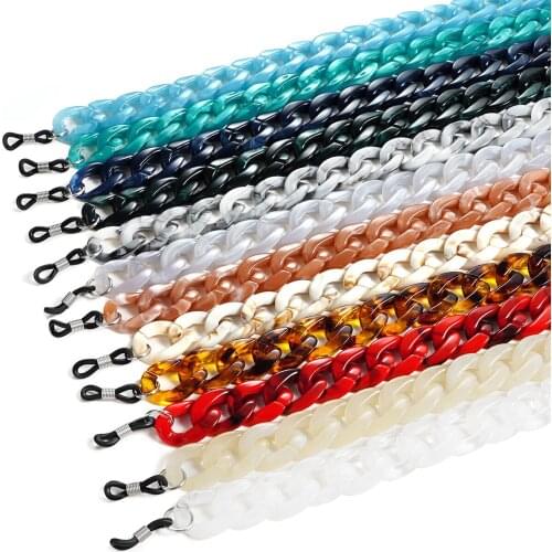 Fashion Acrylic Eyeglasses Chains Sunglasses Cord Anti-slip Sunglasses Straps Hanging Chains on the Neck Eyeglass Accessories