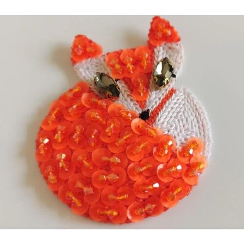 Fashion Animal patches for clothing Embroidery Sequin appliques parches ropa DIY sew on patch for clothes