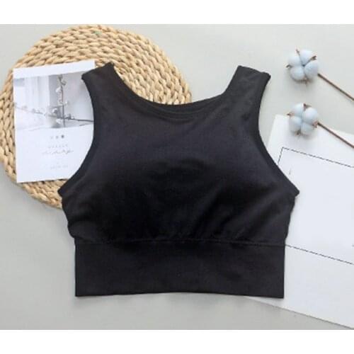 Fashion Short Section Simple Short Seamless Tight-fitting Slimming Sports Vest Ladies Wrapped Chest Pure Color