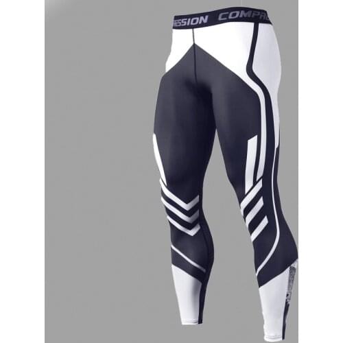 Mens Compression Pants Men Sportswear Training Leggings Bodybuilding Gym Skinny Trousers Tights Bottoms Running Pants Men