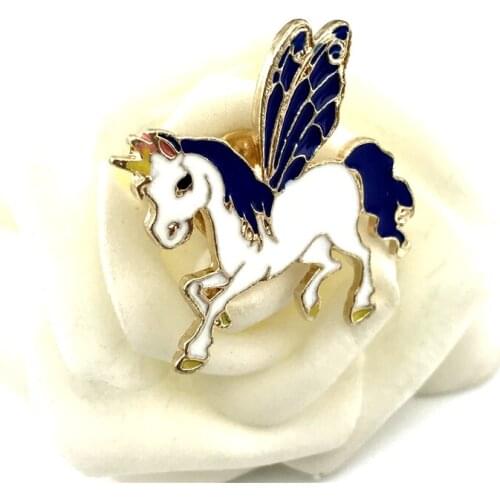 New Arrival Gift Party Anniversary Accessories Trendy Carton Enamel Lightning Pegasus Alloy Brooches