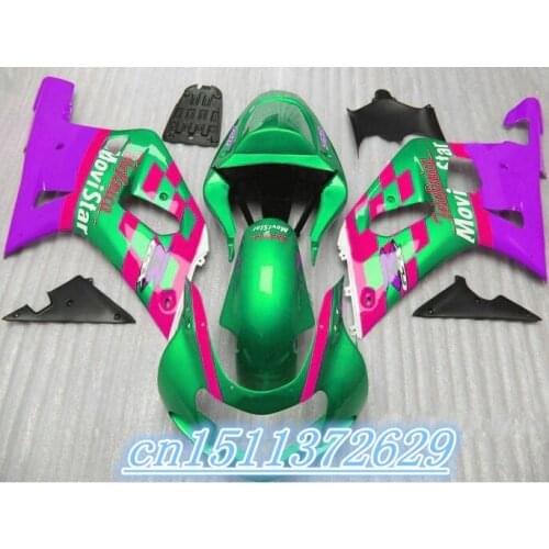 Dor-Custom motorcycle GSXR600 750 01 02 03 GSXR600 750 purple green white pink ABS fairing sections for SUZUKI D