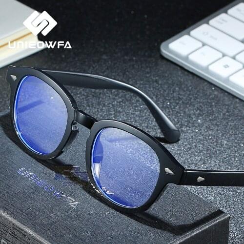 Retro Oval Anti Blue Light Blocking Glasses for Men Women Computer Protection Eye Glasses Radiation Gaming Eyeglasses Blue Ray