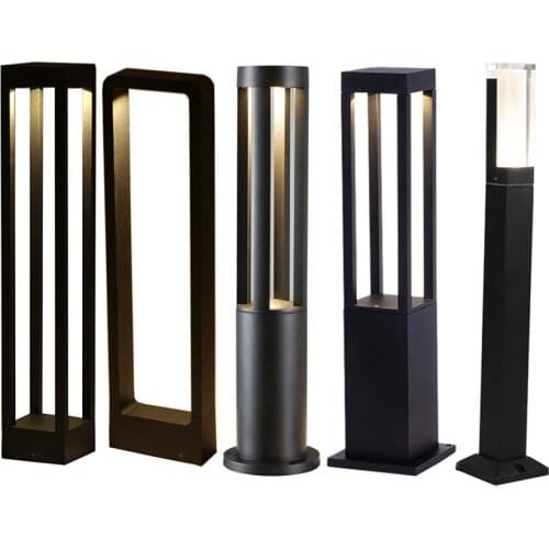 Outdoor Garden Lawn Lamp Waterproof Modern Aluminum Pillar Light Villa Courtyard Patio Pathway Landscape Lawn Bollards Light