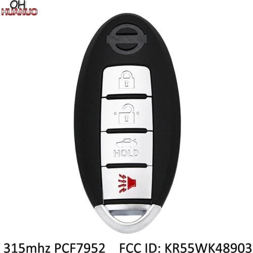 Smart Remote Key 4 Button 315 MHz PCF7952 chip for Nissan Altima Maxima Murano FCC ID: KR55WK48903