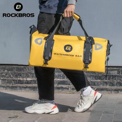 ROCKBROS Gym Bag Waterproof Portable Sport Bag Large 60L Capacity Reflective Fitness Yoga Bag Shoulder Travel Pannier