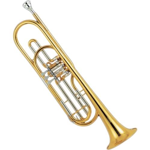 High Grade professional Cupronickel tuning pipe Gold lacquer Bass Trumpet