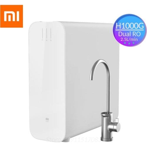 Xiaomi Mi Water Purifier H1000G Home Kitchen Dual RO Reverse Osmosis Filter OLED Display Faucets Direct Drinking Smart Mijia APP
