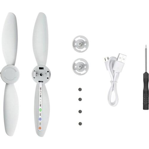 1 Pair Rechargeable Propellers Quick Release Flashing Light Drone Blades for Mini 2 Drone