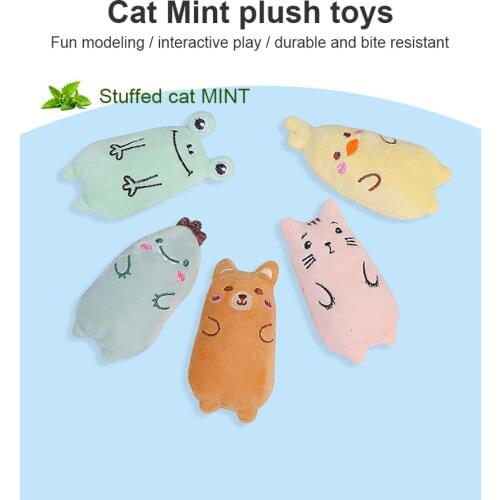 1pcs Catnip Plush Cat Toy Oval Plush Puppet Toys Cat Throwing Toys Plush Puppet Toys Pet Cat Accessories