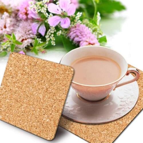 10x Coasters Cork Mats Insulation Coffee Pad Placemat Handmade Cup Cushion Mat for Table