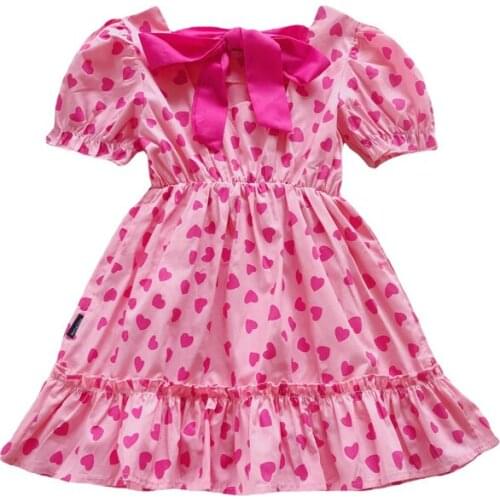 2021 Summer Casual Solid Girls Dress Cartoon Kids Dresses For Girls High Quality Fashion Girl Clothes