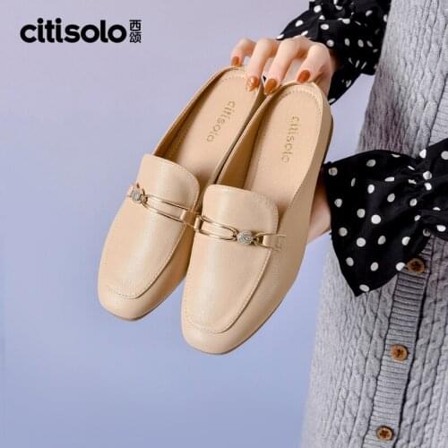 21C1203Single Shoe Womens Flat Bottomed New Years Small Leather Shoes, Spring Womens Shoes, Versatile Lefu Shoes Doudou Shoes