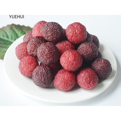 3pcs Simulation Red Bayberry Model Cabinet Photography Props Home Decoration Lifelike Waxberry Artificial Fruits Ornaments