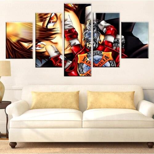 5 Panels Anime Katekyo Hitman Reborn Modular Picture Wall Art Draw Home Decorative Living Room Modern Canvas Print Painting