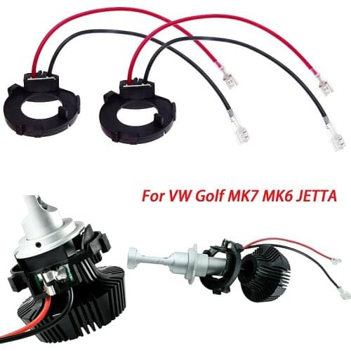 H7 LED Car Headlight Adapter Bulbs Holder Base Clip Retainer Halogen Headlamp Socket Conversion Kit For VW Golf MK7 MK6 JETTA