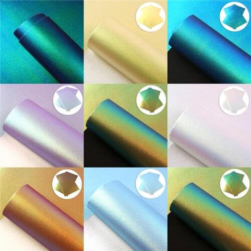 David accessories 20*33cm Plain Color Iridescent Faux Synthetic Leather Fabric,DIY Decorative Hairbow Bag Shoes Materia,1Yc6636
