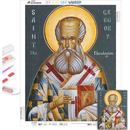 5D DIY Diamond Painting Religious Patriarch of the Orthodox Church Diamond Art Mosaic Embroidery Cross Stitch Kits Home Decor