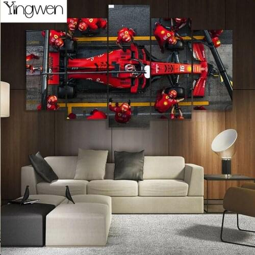 5 Piece Diamond Painting F1 Ferrari Full Display Picture Full Square Round 5D DIY Diamond Embroidery Cross Stitch Art Home Decor