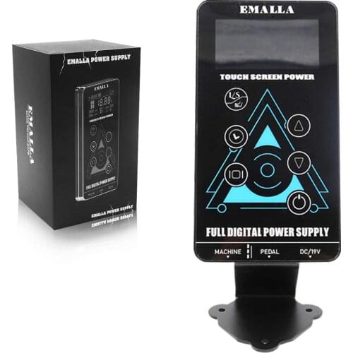 Professional Tattoo Power Supply Touch Screen Intelligent Digital Dual LCD Power Supplies with 360 Adjustable Bracket
